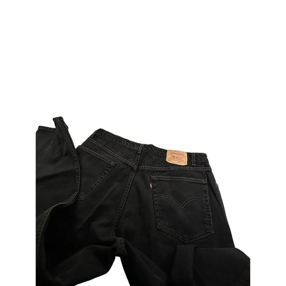 Levi's 550 Relaxed Fit Jeans Men's W42 L30 Black Denim 100% Cotton VTG